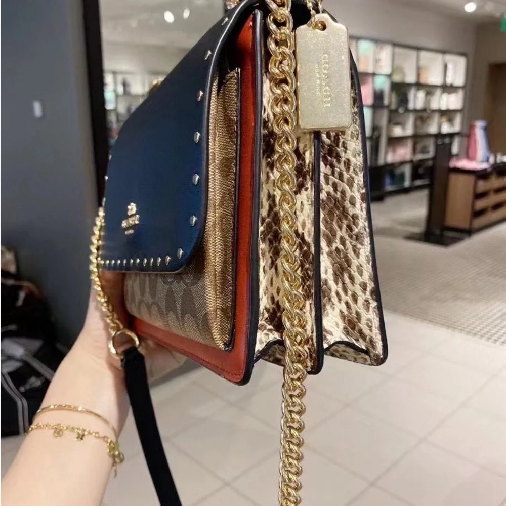 Coach Klare Crossbody Bag In Signature Canvas With Rivets